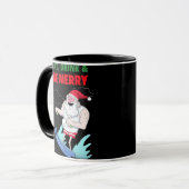 Eet, Drink & Wees Vrolijk Kerstmis Mok (Voorkant links)
