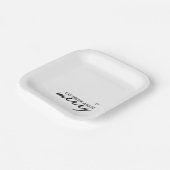 Eet Drink Wees vrolijk minimalistische typografie  Papieren Bordje (Gebogen)