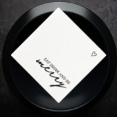 Eet Drink Wees vrolijk minimalistische typografie  Servet