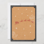 Eet Drink & wees vrolijk rendier kerstuitnodiging Kaart (Achterkant)