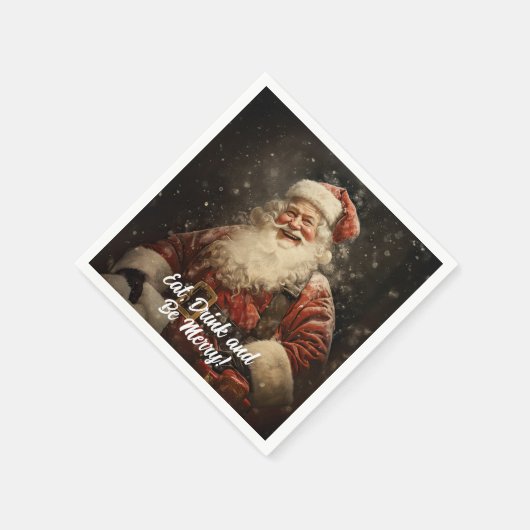 Eet Drink Wees vrolijk  Sinterklaas Kerstmis Servet (Hoek)