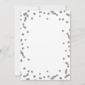 Eet, Drink Wees vrolijk Zilveren Glitter Xmas Ribb Kaart (Achterkant)