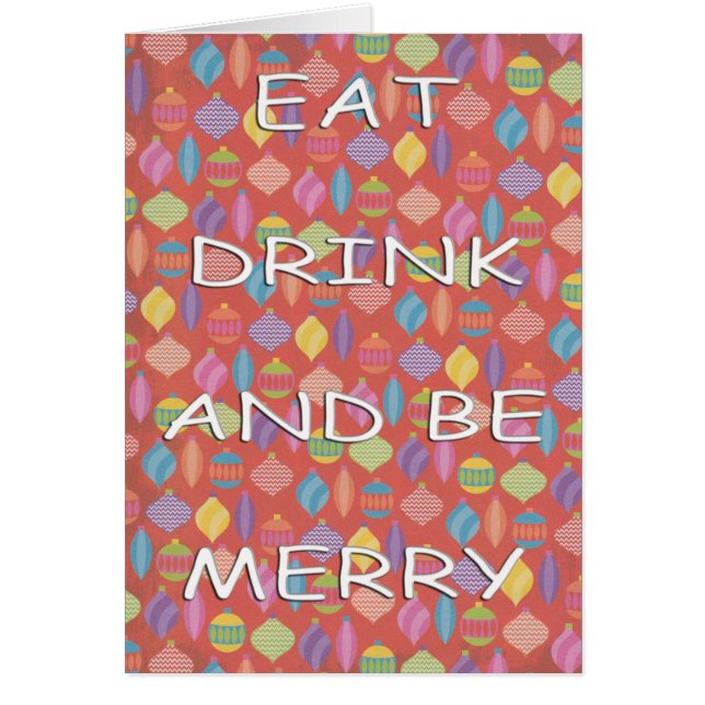 Eet drink witte boomdecoraties (Voorkant)