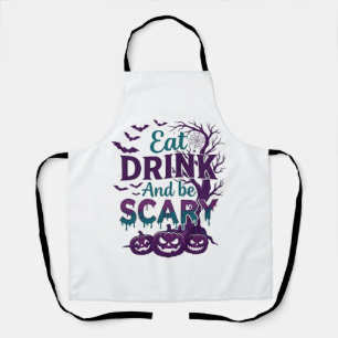 Eet Drink Word Schrik Halloween Griezeltje Boom Po Schort