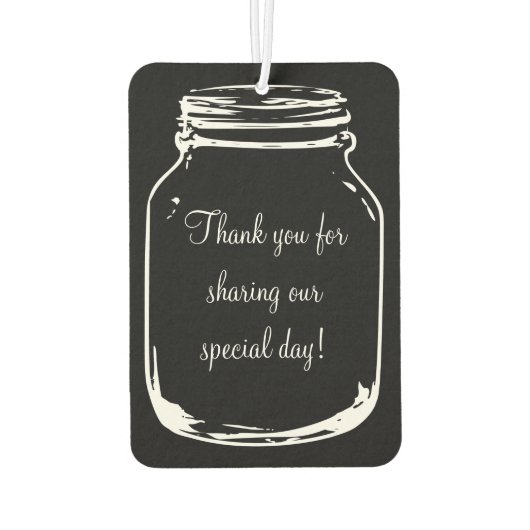 Eet drink worden getrouwd mason jar auto luchtverf luchtverfrisser (Achterkant)