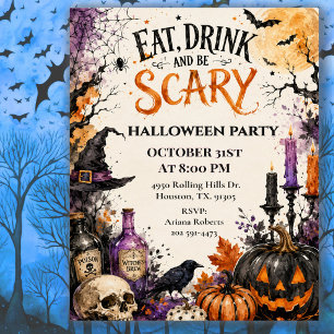 Eet Drink Wordt Schrik Halloween Kaart