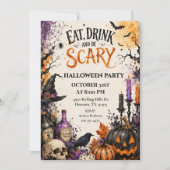 Eet Drink Wordt Schrik Halloween Kaart (Voorkant)