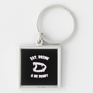 Eet Drink Wordt Schrikwekkend Vampier Minimalistis Sleutelhanger