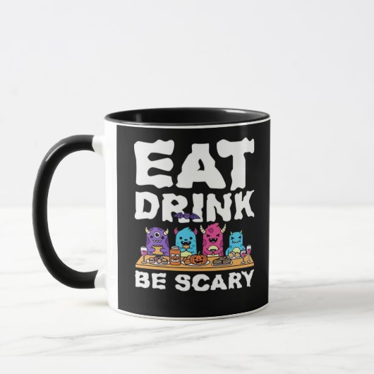 Eet Drink Wordt Vreselijk Monster Halloween Creati Mok (Links)