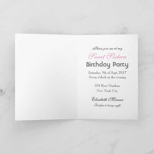 Eet, Drink, ze is lief zestien jarig (Binnen)