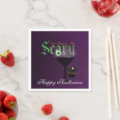 Eet Drink Zorg Dat Het Eng Is Halloween Paarse Fee Servet (Insitu)