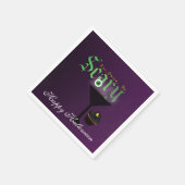 Eet Drink Zorg Dat Het Eng Is Halloween Paarse Fee Servet (Hoek)