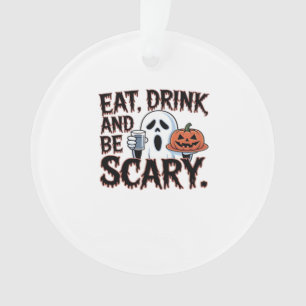 Eet Drink Zorg Dat Het Eng Is Halloween Pompoen Cr Ornament