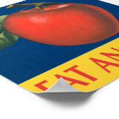 Eet een Apple met illustratie Poster (Hoek)