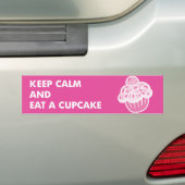 Eet een Cupcake-bumpersticker Bumpersticker (Op auto)