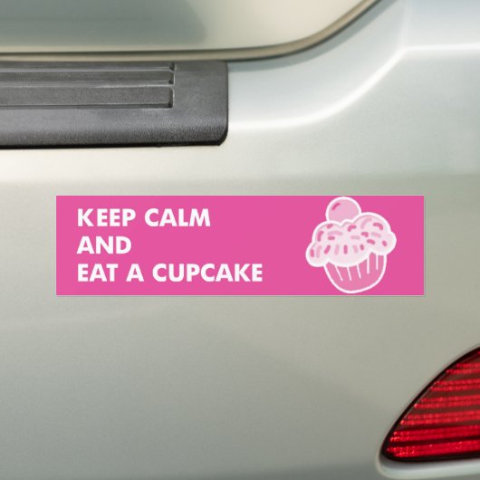 Eet een Cupcake-bumpersticker Bumpersticker (Op auto)