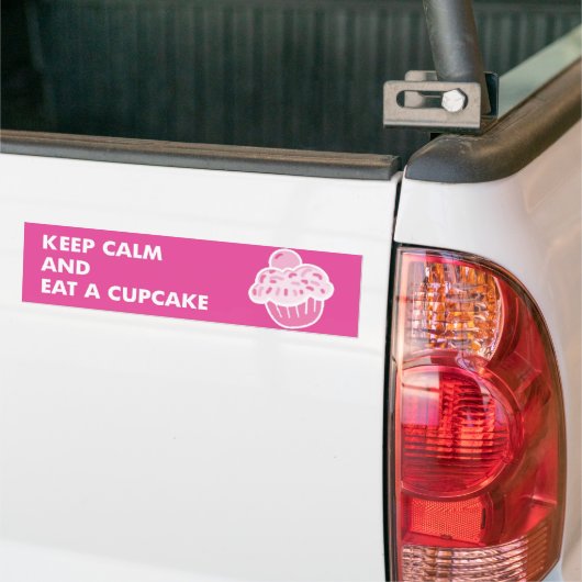 Eet een Cupcake-bumpersticker Bumpersticker (Op Truck)