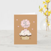 Eet Een Cupcake Kaart (Gele Bloem)