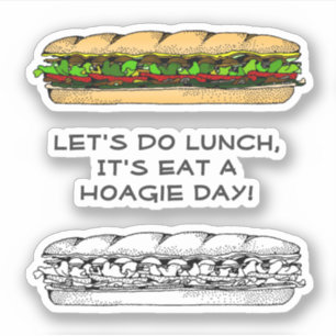 Eet een Hoagie Dag Sticker