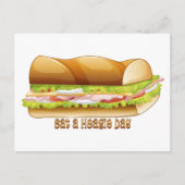 Eet een Hoagie Day, onderzeeër sandwich Briefkaart (Voorkant)