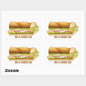Eet een Hoagie Day, onderzeeër sandwich Rechthoekige Sticker (Vel)