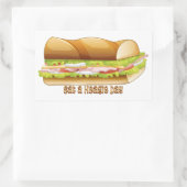 Eet een Hoagie Day, onderzeeër sandwich Rechthoekige Sticker (Tas)