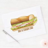 Eet een Hoagie Day, onderzeeër sandwich Rechthoekige Sticker (Envelop)