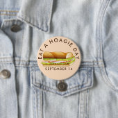 Eet een Hoagie Day, onderzeeër sandwich Ronde Button 7,6 Cm (In situ)