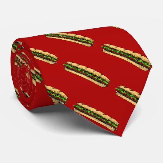 Eet een Hoagie Day Stropdas (Opgerold)