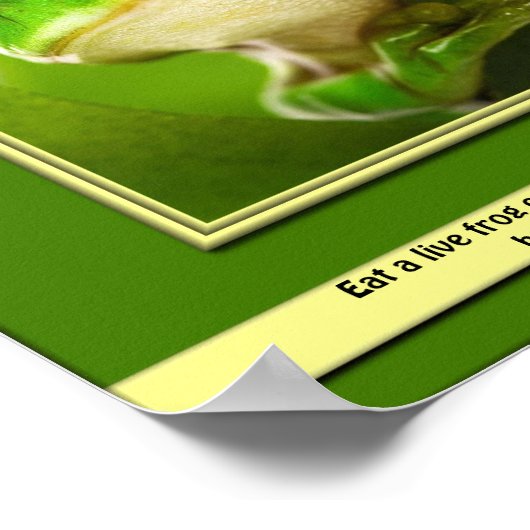 Eet een levend kikker-Poster Poster (Hoek)