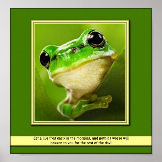 Eet een levend kikker-Poster Poster (Voorkant)