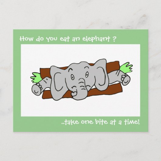Eet een Olifant Sandwich Briefkaart (Voorkant)