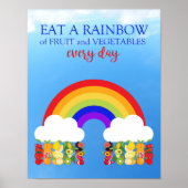 Eet een Rainbow Healthy Eating Educational Classro Poster (Voorkant)