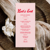 Eet een rode en roze bruiloft menu