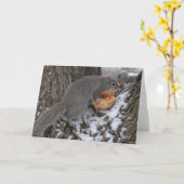 Eet een winterverdrag kaart (Gele Bloem)