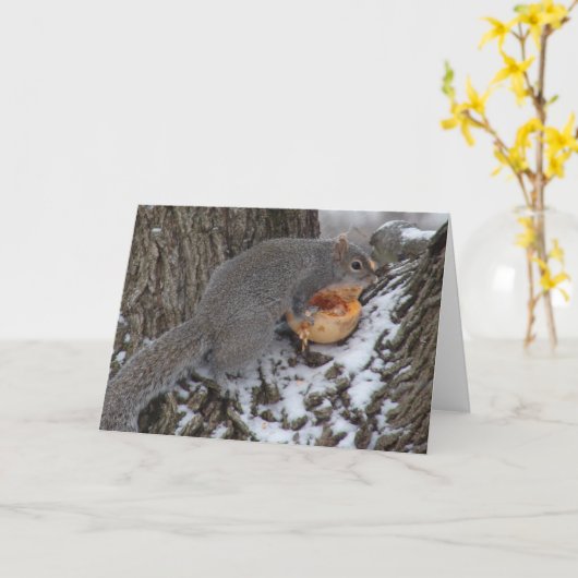 Eet een winterverdrag kaart (Gele Bloem)