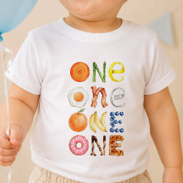 Eet Eerst Eén Verjaardags T-Shirt voor Baby