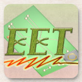 EET - ELEKTRISCHE LOGO VAN DE TECHTSCIRCUIT BIER ONDERZETTER (Voorkant)
