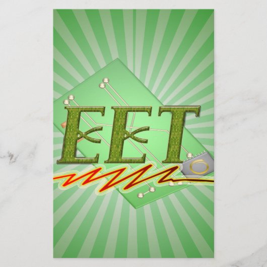 EET - ELEKTRISCHE LOGO VAN DE TECHTSCIRCUIT BRIEFPAPIER (Voorkant)