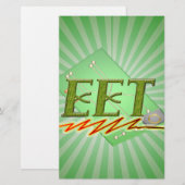 EET - ELEKTRISCHE LOGO VAN DE TECHTSCIRCUIT BRIEFPAPIER (Voorkant / Achterkant)