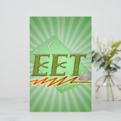 EET - ELEKTRISCHE LOGO VAN DE TECHTSCIRCUIT BRIEFPAPIER (Staand voorkant)