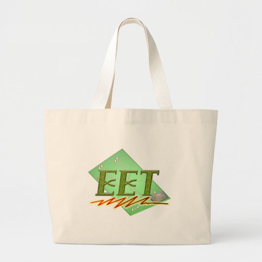 EET - ELEKTRISCHE LOGO VAN DE TECHTSCIRCUIT GROTE TOTE BAG (Voorkant)