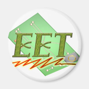 EET - ELEKTRISCHE LOGO VAN DE TECHTSCIRCUIT MAGNEET