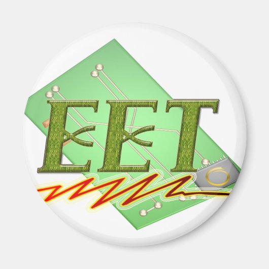 EET - ELEKTRISCHE LOGO VAN DE TECHTSCIRCUIT MAGNEET (Voorkant)