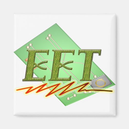 EET - ELEKTRISCHE LOGO VAN DE TECHTSCIRCUIT MAGNEET (Voorkant)