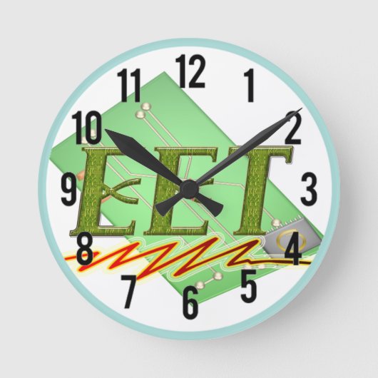 EET - ELEKTRISCHE LOGO VAN DE TECHTSCIRCUIT RONDE KLOK (Voorkant)