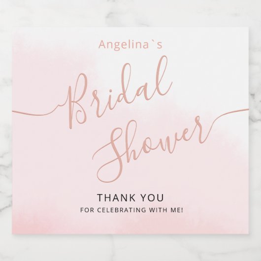 Eet- en dranketiketenset bruidsfeestje. sparkling wijnetiket (Enkel label)