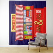 Eet- en drinkkraampjes wandkleed (In situ)