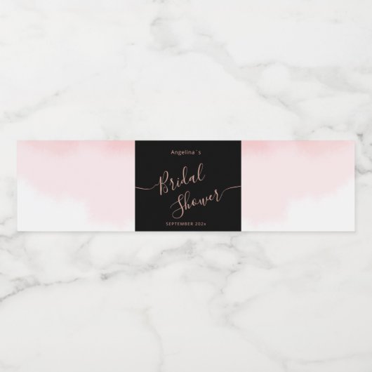 Eet- en drinklabelset waterfles etiket (Enkel label)