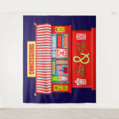 Eet- en drinkwaren voor de concessiebalie wandkleed (Voorkant)